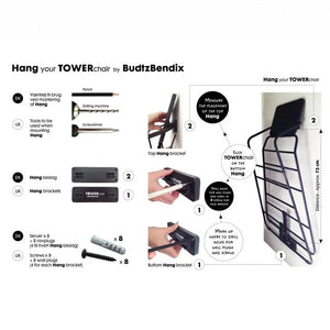 Budtzbendix - Towerchair için duvar sabitleme - Siyah | Siyah