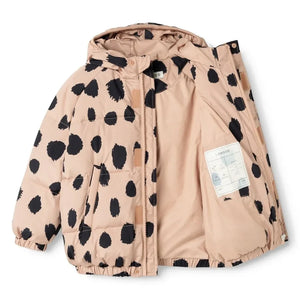 Liewood - Chaqueta acolchada Adelina con estampado de leopardo en fibras recicladas | Rosa claro