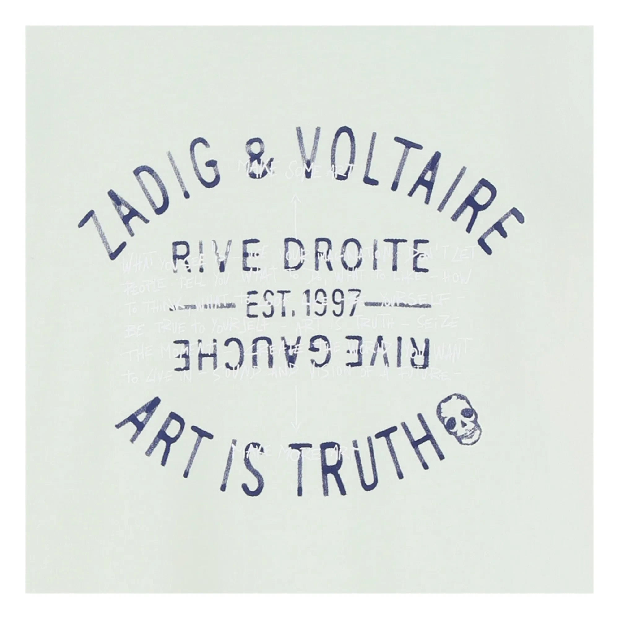 Zadig & Voltaire - Art Is Truth Soluk Logolu Tişört | Sol yeşil