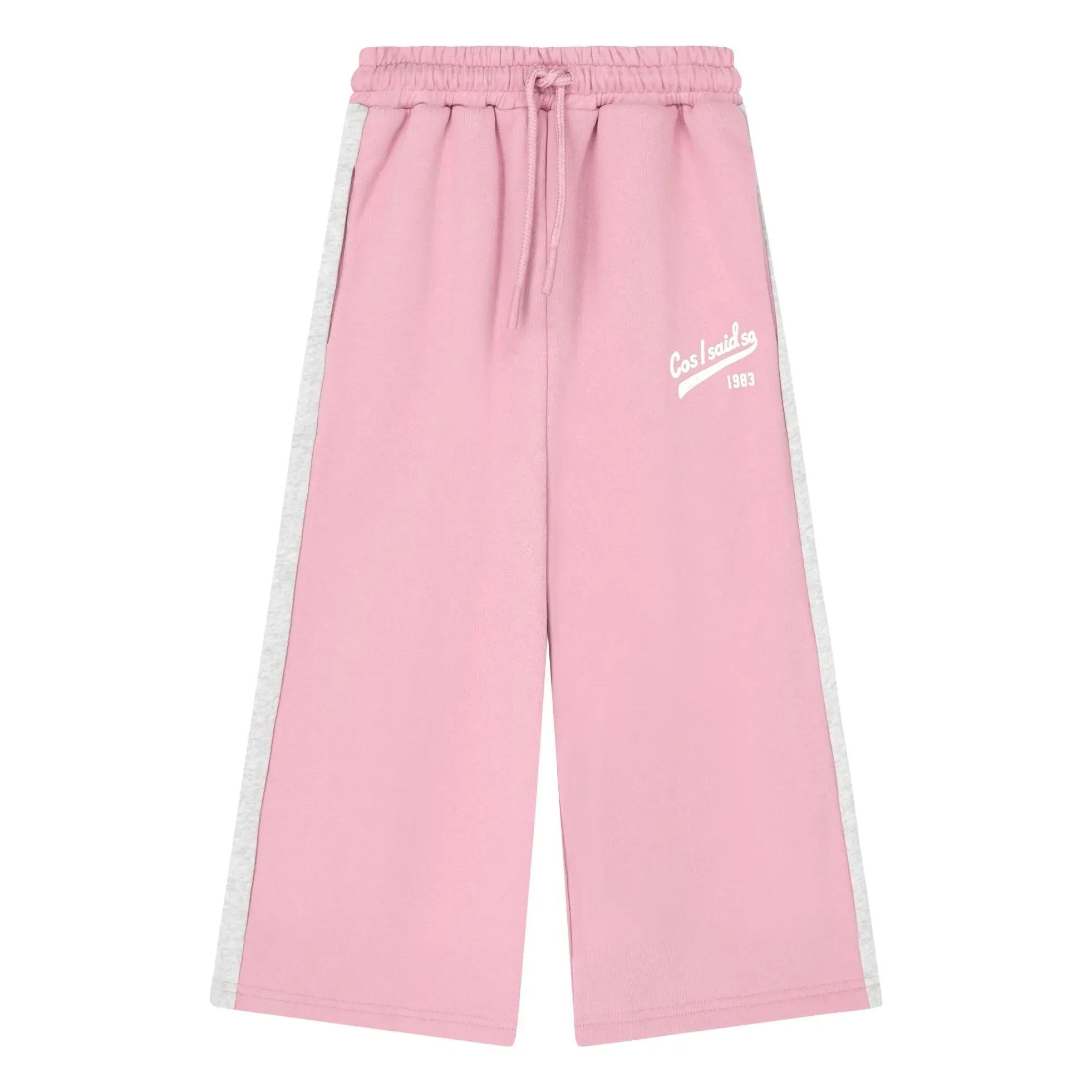 Cos I Said So - Pantalón de chándal de algodón orgánico con logo grande | Rosa