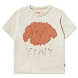 Tinycottons - Camiseta de algodón orgánico para perritos pequeños | Beige jaspeado