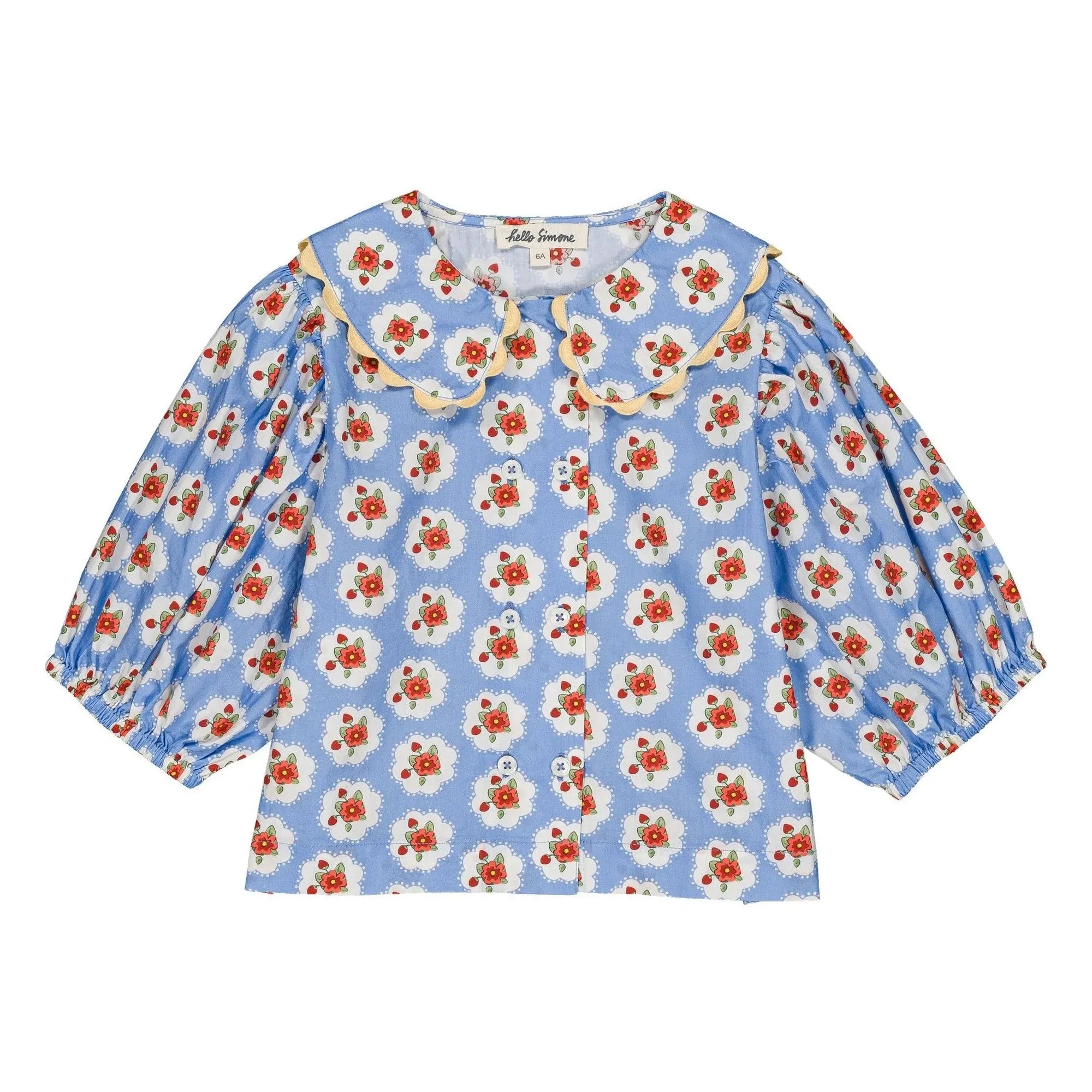 Hola Simone - Blusa Floreada Pia | Azul