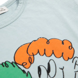 Bobo Choses - Camiseta de Bebé Monstre de Algodón Orgánico | Azul Claro