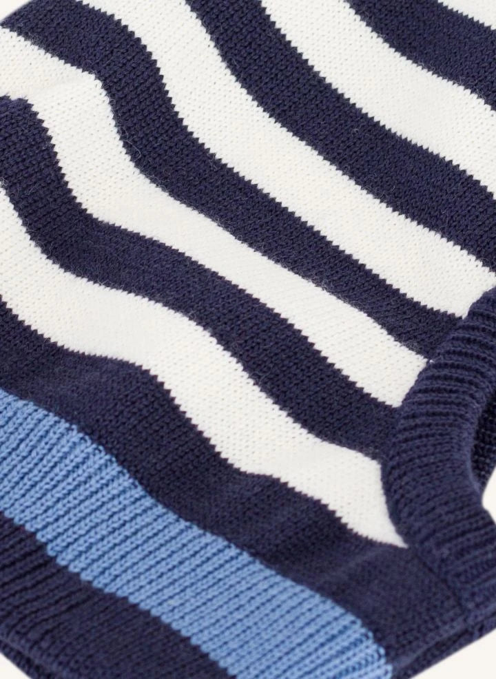Petit Bateau - Balaclava a rayas | Azul noche