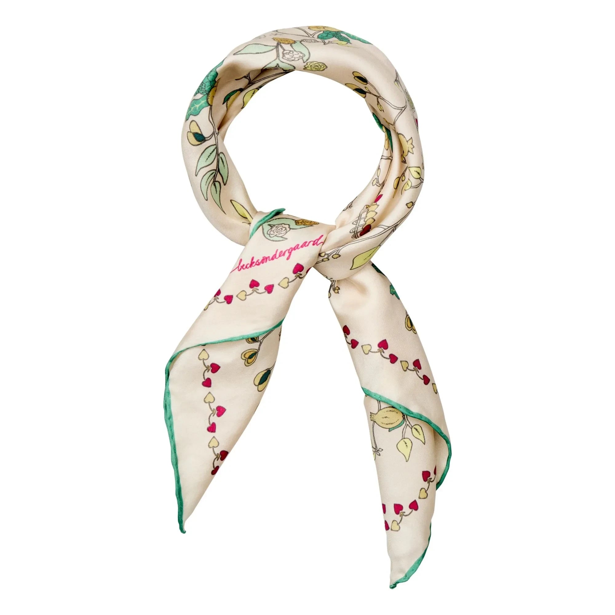 Becksöndergaard - Pañuelo de seda Fairygard Sia | Crema