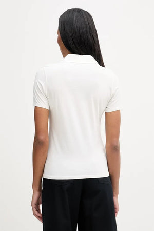 Camiseta de mujer de algodón con cuello de polo Marc O'Polo