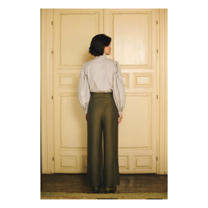 Maria de la Orden - Blusa de algodón a rayas Fairytale | Azul