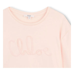 Chloé - Camiseta con logo de algodón orgánico | Melocotón