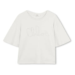 Chloé - Camiseta con logotipo de algodón orgánico | Blanco