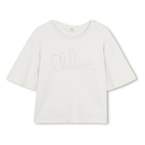 Chloé - Camiseta con logotipo de algodón orgánico | Blanco