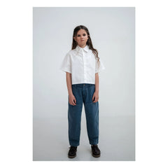Repose AMS - Pantalón vaquero de algodón orgánico Barrel Workwear | Azul