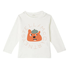 Stella McCartney Kids - Camiseta con estampado de ardilla | Marfil