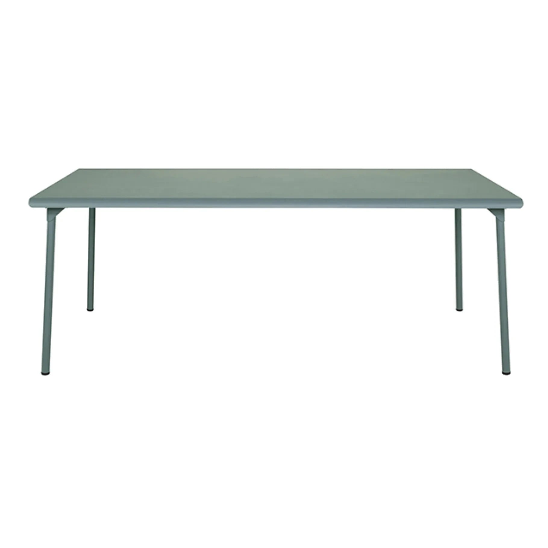 Tolix - Mesa de jardín de acero inoxidable para exterior 200 x 100 cm | Verde Liquen