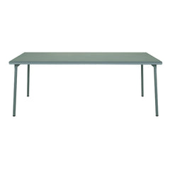 Tolix - Mesa de jardín de acero inoxidable para exterior 200 x 100 cm | Verde Liquen