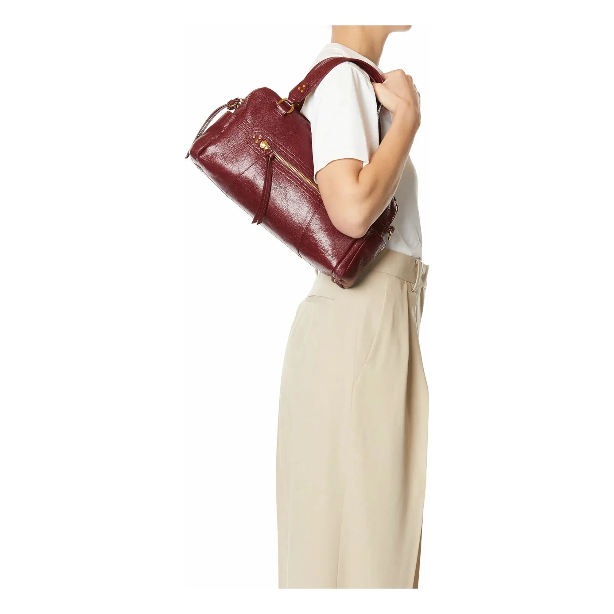 Jérôme Dreyfuss - Bolso Lucky Bowling Cabra | Burdeos