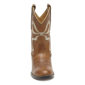 Bootstock - Botines de piel Bow | Marrón