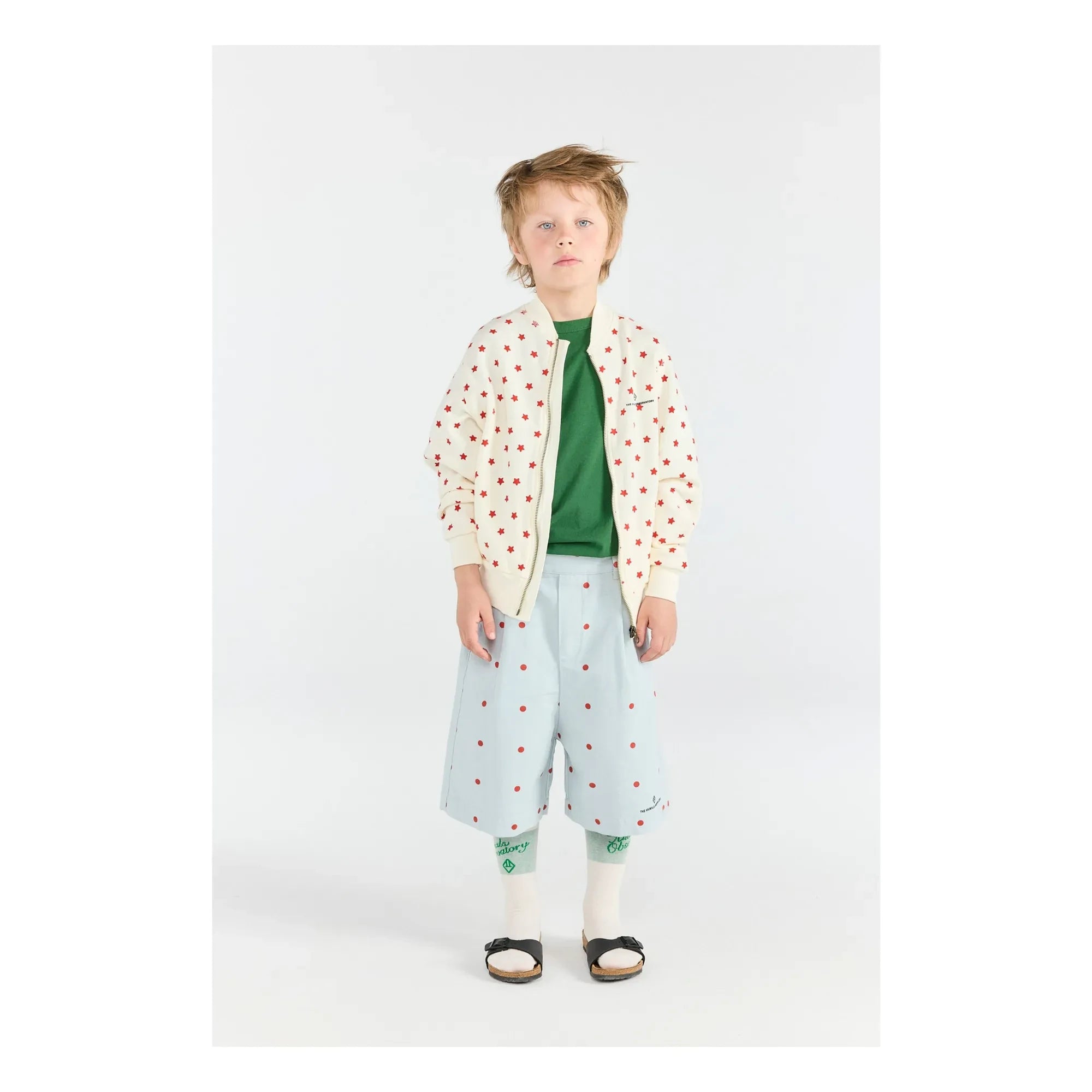 The Animals Observatory - Chaqueta con cremallera Zebra Stars | Blanco