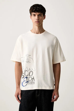 Camiseta de algodón para hombre Scotch & Soda