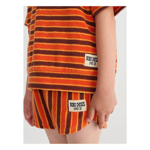 Bobo Choses - Shorts de toalla a rayas | Naranja