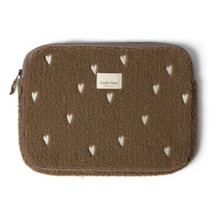Studio Noos - Bolso para portátil con estampado de corazón | Marrón