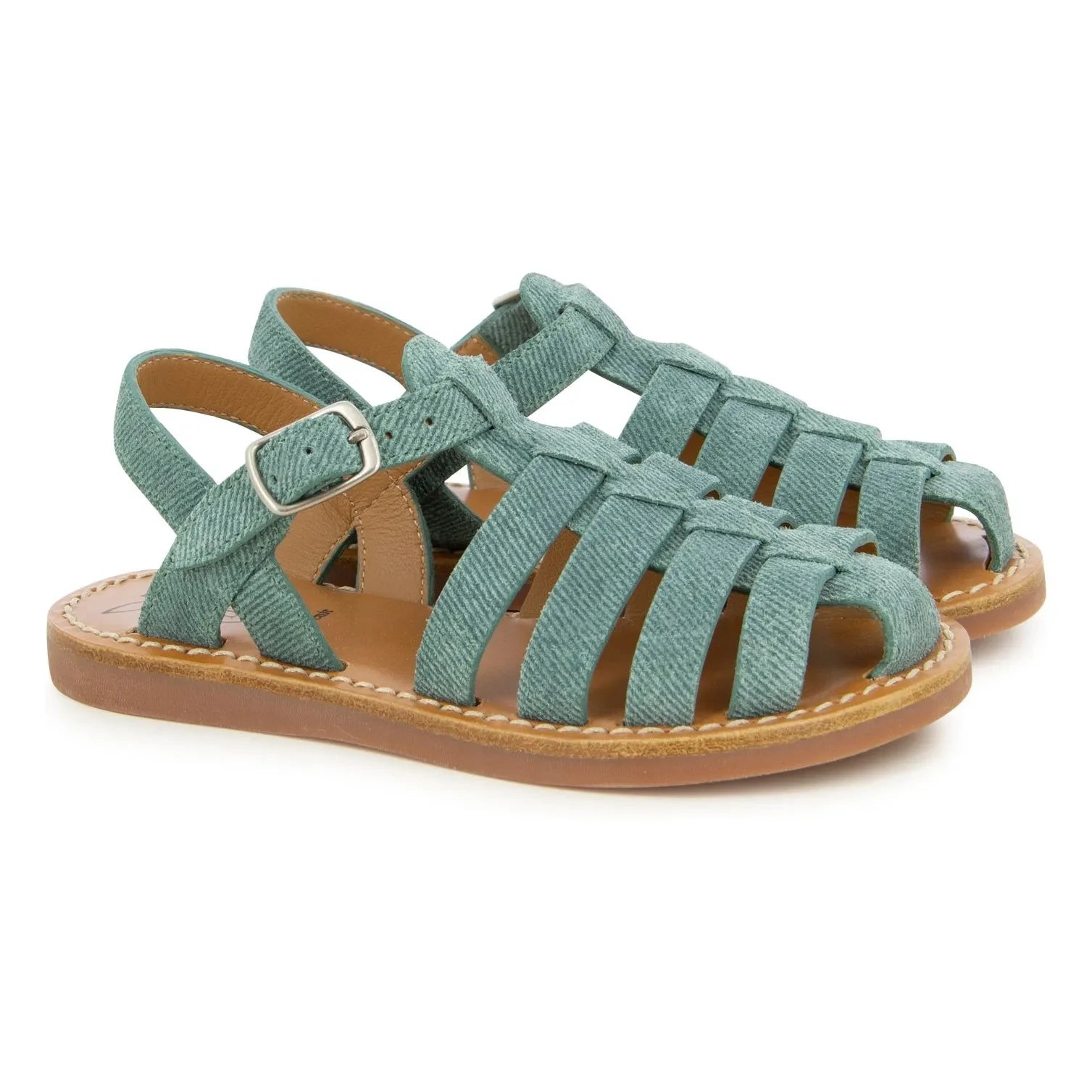 Pom d'Api - Sandalia Beach-Stitch Dad | Verde Menta