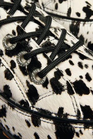 Dr. Martens Zapatos de Piel para Mujer Half Buzz 5i 5 Eye Dálmata