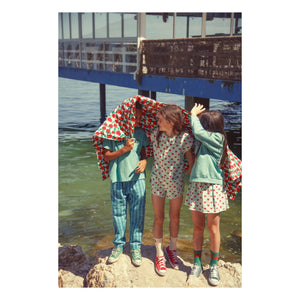 Piupiuchick - Falda Corazón Twill Azul Claro