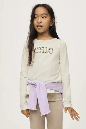 Blusa Mayoral de manga larga de algodón y elastano para niños
