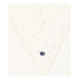 Petit Bateau - Cuadrada de baño Mapine Etoiles | Blanca