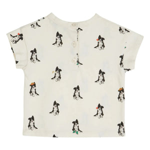 Emile et Ida - Camiseta Border Collie de algodón orgánico | Crema