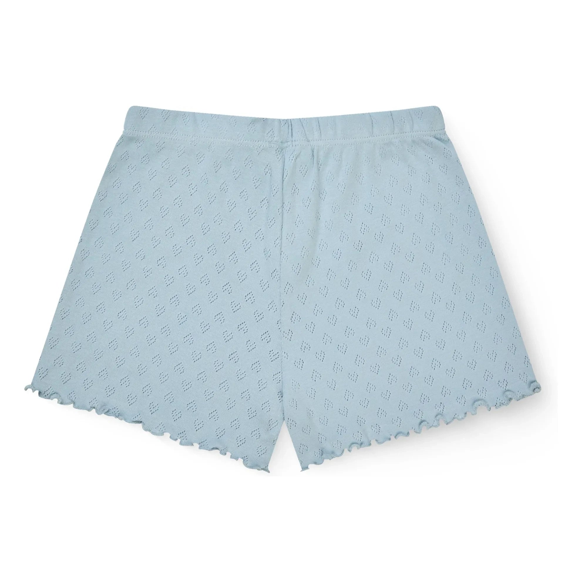 Copenhagen Colors - Pantalón corto de punto calado de algodón orgánico | Azul Claro