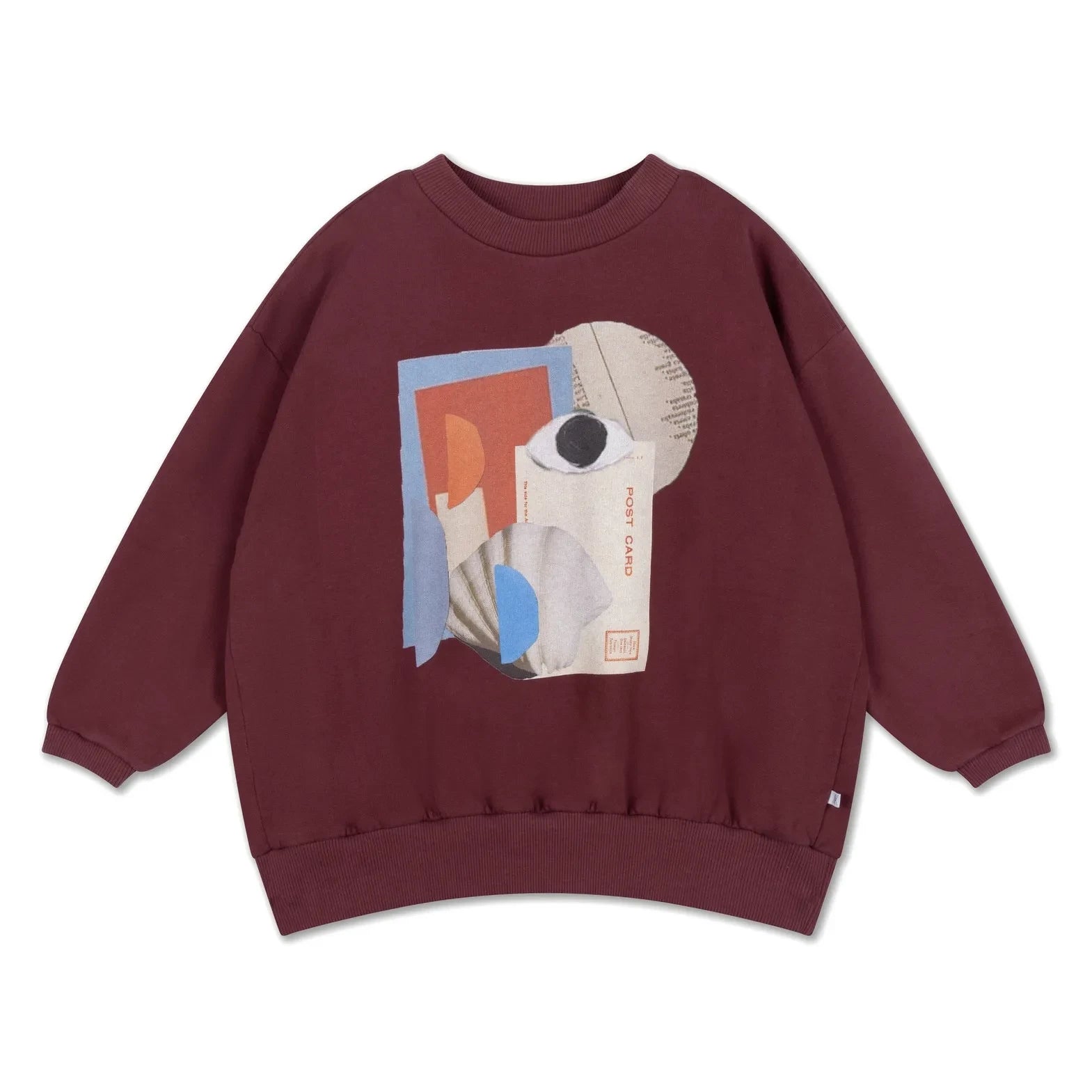 Repose AMS - Sudadera de algodón orgánico cómoda | Burdeos