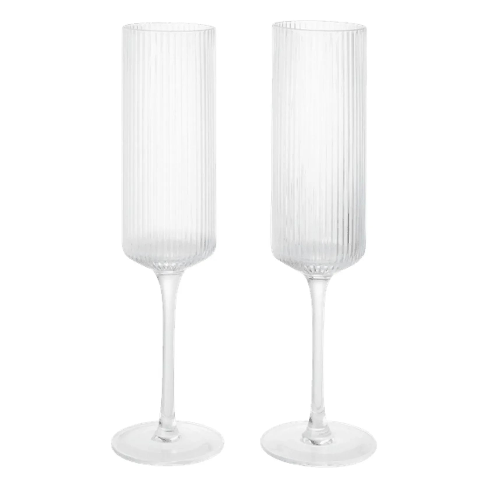 Ferm Living - Vasos acanalados Ripple - Juego de 2