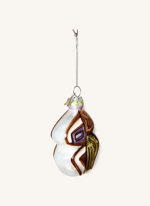HKliving - Adorno navideño ovalado de cristal anatómico