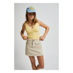 Indee - Camiseta de tirantes acanalada Volga | Amarillo