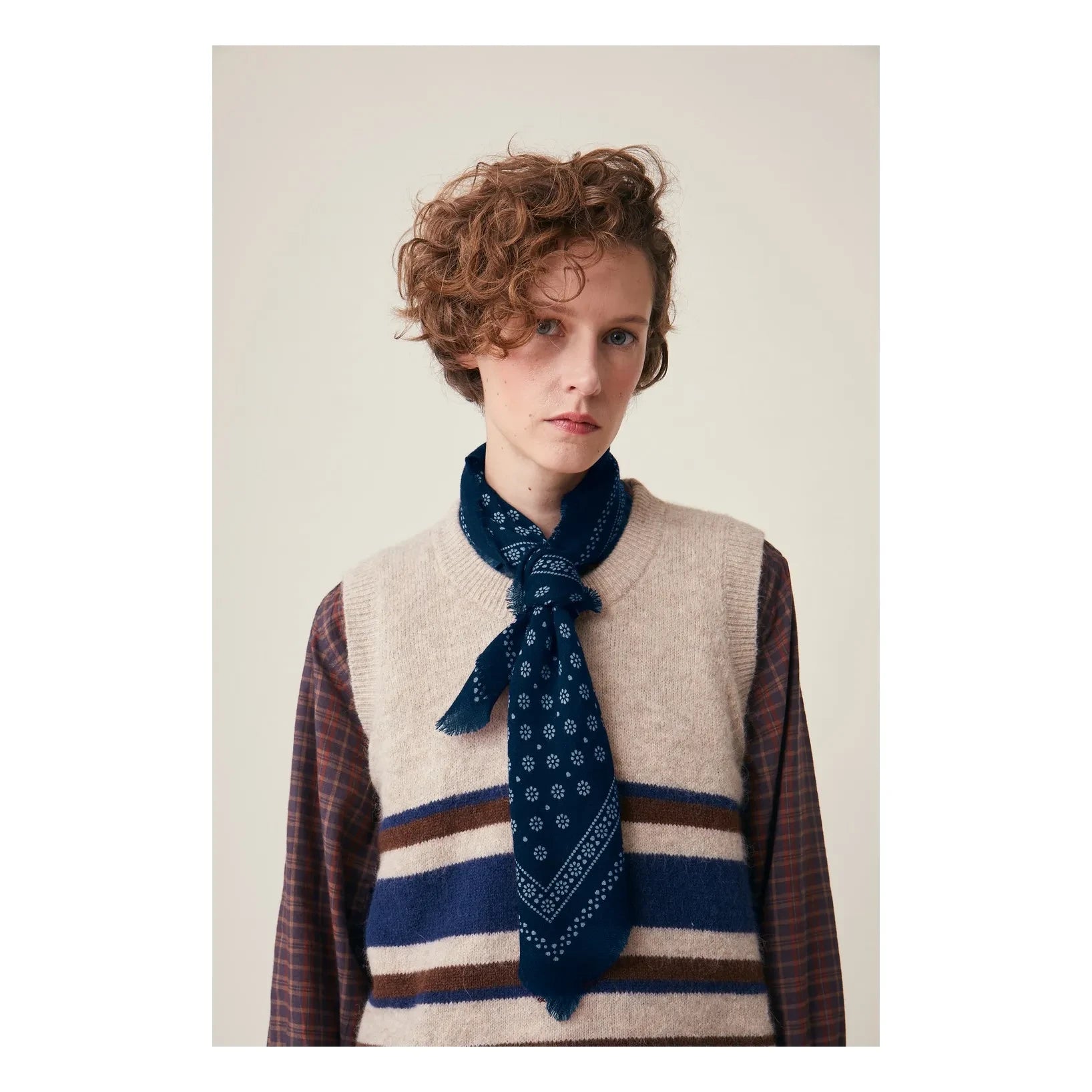 Moismont - Bufanda Olaf n.º 676, Lana | Azul marino