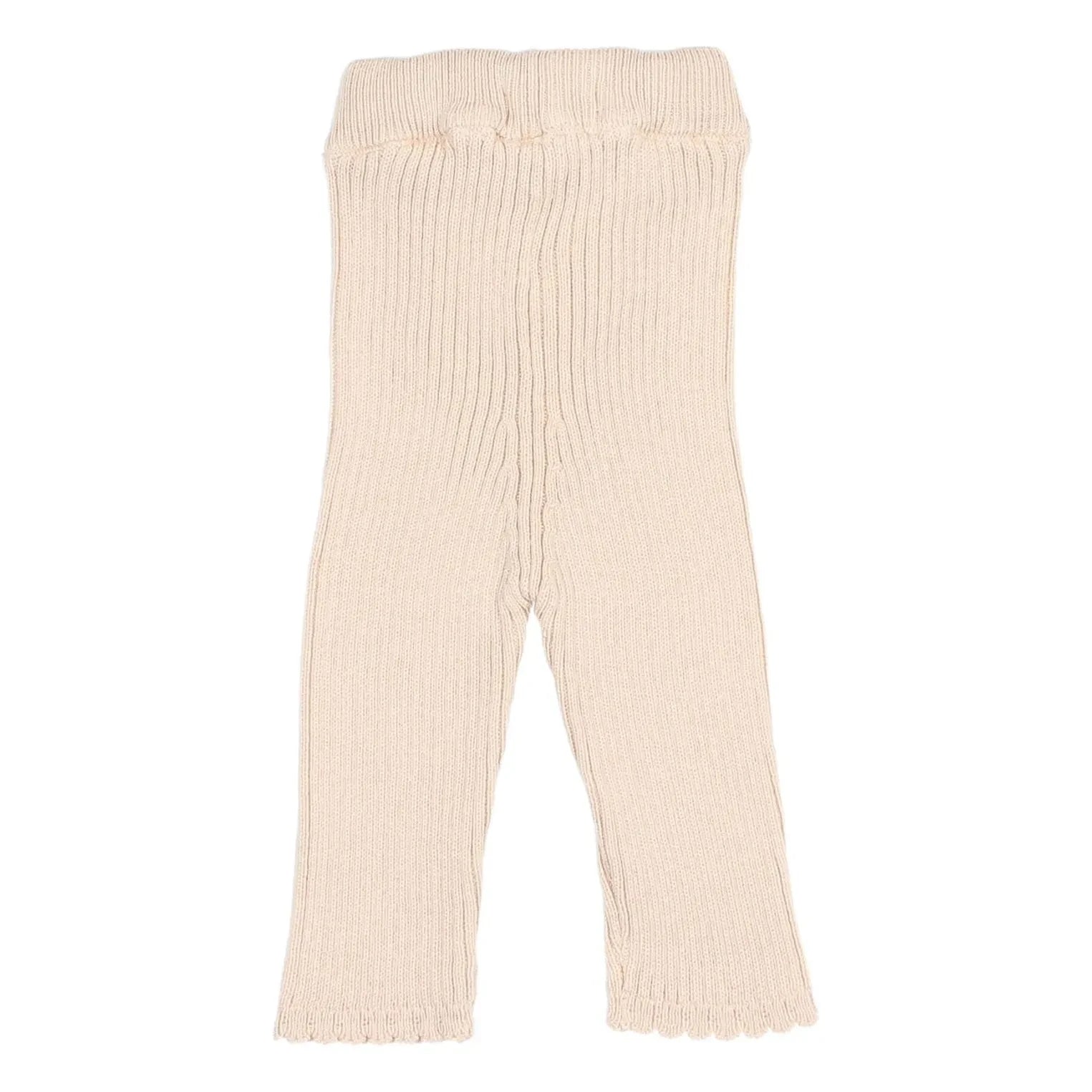 Búho - Leggings de Algodón Orgánico Acanalado | Rosa Pálido