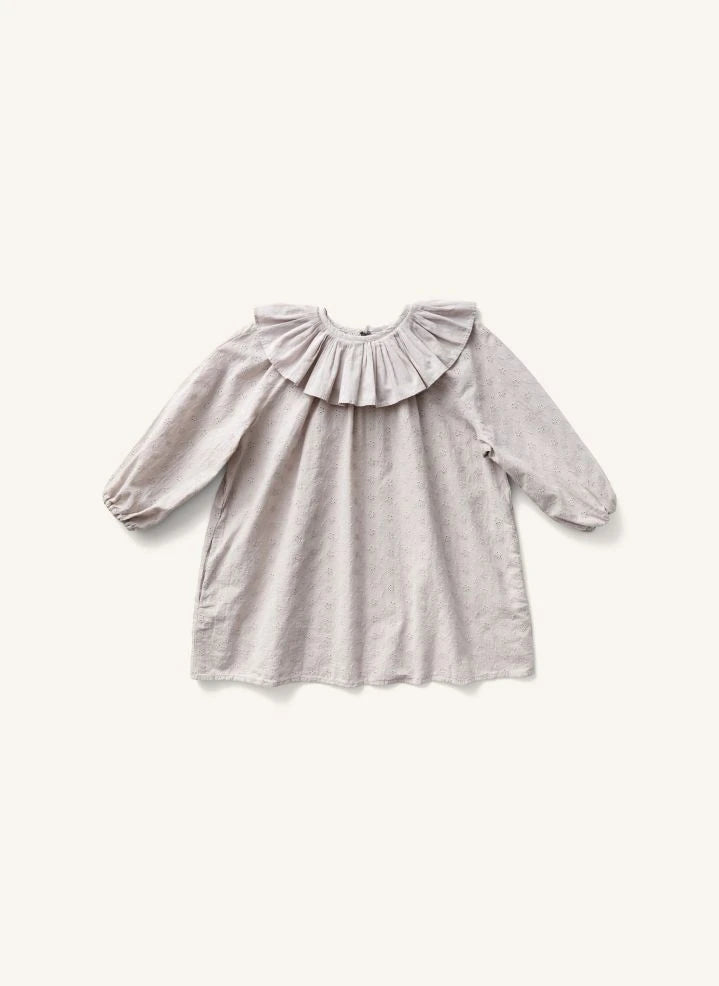 Soor Ploom - Vestido Hollie con cuello fruncido | Rosa pálido