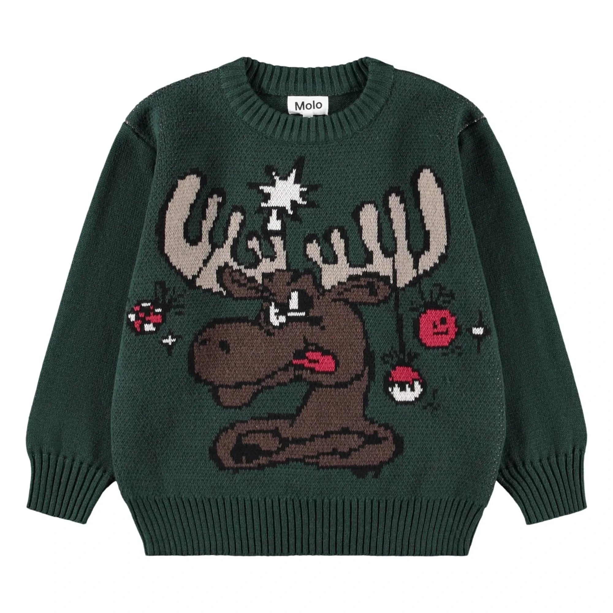 Molo - Bello Smiley Noel Jersey | Verde cromo