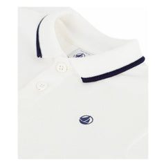 Petit Bateau - Polo de bebé de algodón orgánico | Blanco