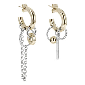 Justine Clenquet - Pendientes Irvin | Oro/Plata
