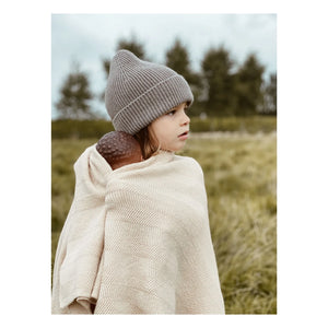Manta de Lana Merino Hvid - Freddie | Beige