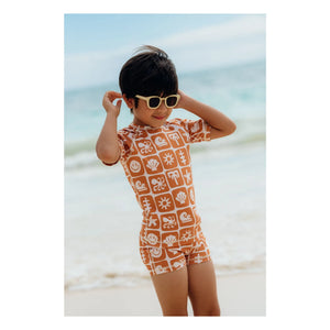 Beach & Bandits - Bañador con Protección UV Sea Smiley Fibras Recicladas | Color Óxido