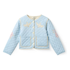 Copenhagen Colors - Chaqueta Guateada Bordada de Algodón Orgánico | Azul Claro