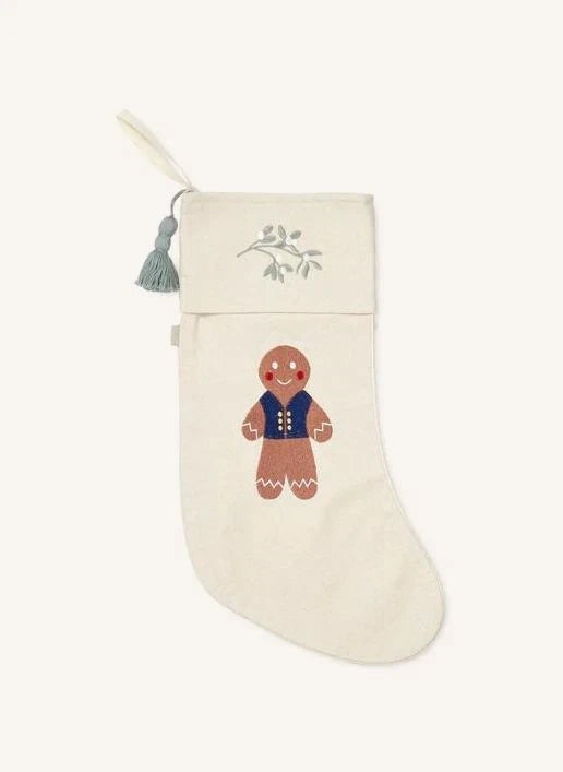 Cam Cam - Calcetín navideño de muñeco de nieve | Crudo