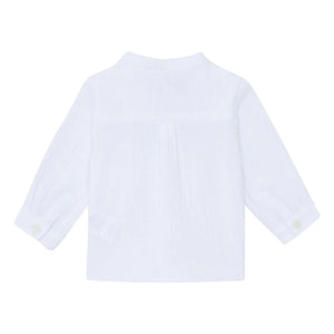 Tartine et Chocolat - Camisa con bolsillo de gasa de algodón | Blanco