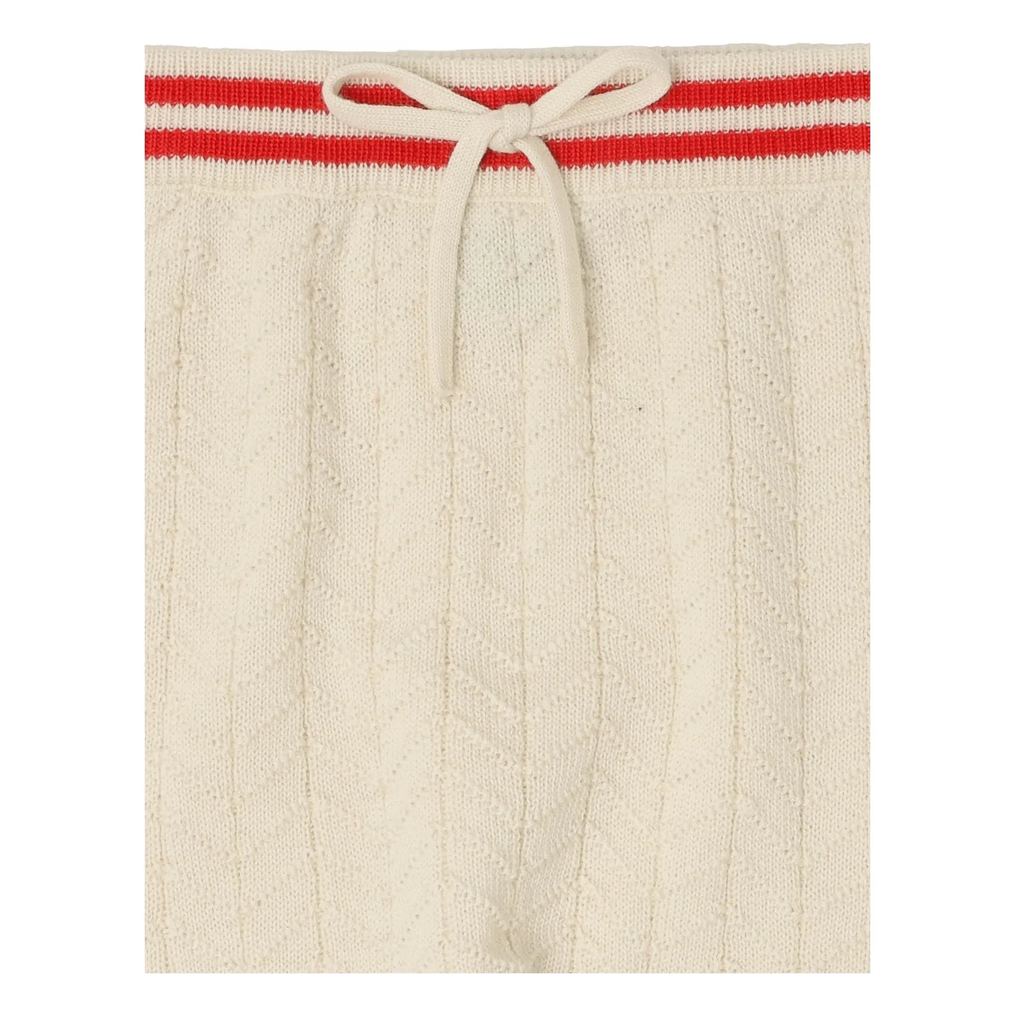 FUB - Pantalones zigzag de lana merino | Crudo