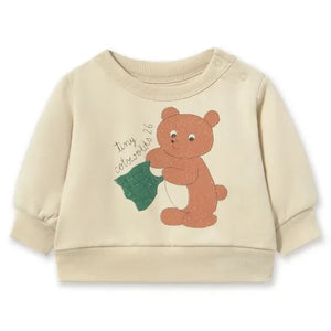 Tinycottons - Sudadera de osito de peluche Pamuk orgánico | Crema