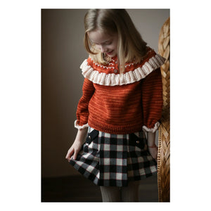 Kalinka - Dianna Wool ekose etek | Siyah