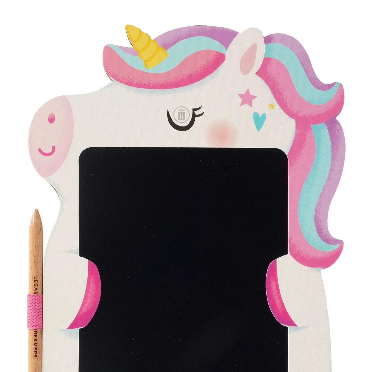 Legami - Pizarra LCD portátil de cartón con unicornio - Tablero de bocetos mágico